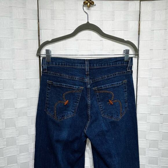 NYDJ Women’s Vintage Wide Leg Mid Rise Blue Denim Jeans Size 4 Hippie Boho - Picture 5 of 15